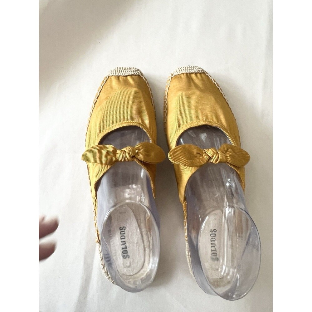 Yellow Knotted Slip-On Espadrille Mules - Picture 2 of 5